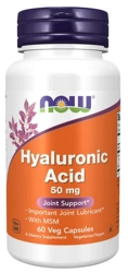 NOW Foods HYALURONIC Acid  kwas hialuronowy 50mg  60 kapsułek 