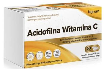 Narum Mumio Acidofilna Witamina C 400mg  60 kapsułek