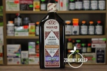 BIOOIL Olej Lniany tłoczony na zimno nieoczyszczony BUDWIG 500ml