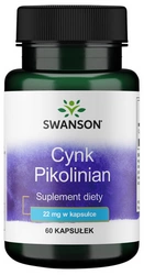 Swanson Pikolinian cynku 22mg 60 kapsułek