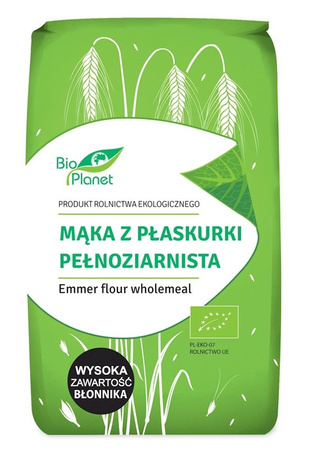 BIO PLANET Mąka z płaskurki pełnoziarnista BIO 500 g
