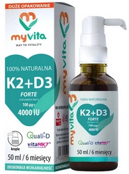 MyVita Witamina K2 + D3 Forte 100mcg 4000j.m. krople 50ml