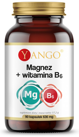 YANGO Magnez + witamina B6 636mg  90 kapsułek