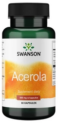 Swanson Acerola naturalna witamina C 500mg 60 kapsułek