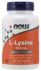 NOW Foods L-Lysine l-lizyna 500mg 100 vege kapsułek