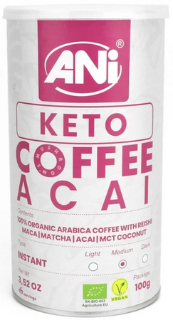 ANi Kawa rozpuszczalna REISHI KETO ACAI BIO 100g