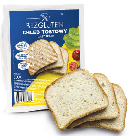 BEZGLUTEN Chleb tostowy bezglutenowy 300g