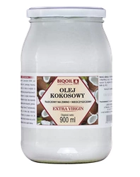 BIOOIL Olej kokosowy nierafinowany  tłoczony na zimno Extra virgin 900ml