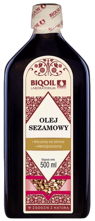 BIOOIL Olej sezamowy tłoczony na zimno 500 ml