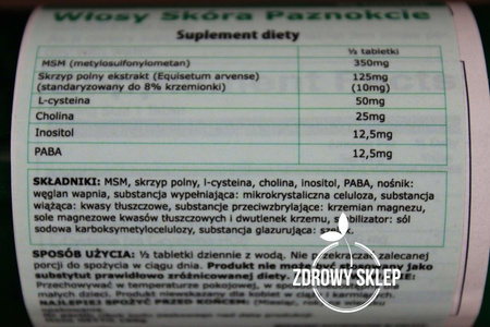 Swanson Hair Skin & Nails włosy skóra paznokcie 60 tabletek