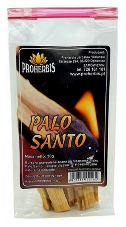 PROHERBIS Palo Santo święte drzewo kadzidło 30g