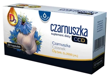 OLEOFARM Czarnuszka CCD czosnek D3 60 kapsułek