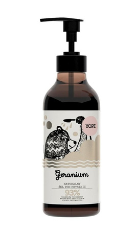 YOPE Żel pod prysznic Geranium  Naturalne 400ml