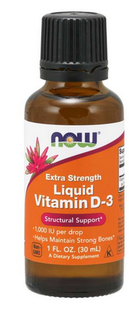 NOW Foods Witamina D3 1000IU w 1 kropli 30ml