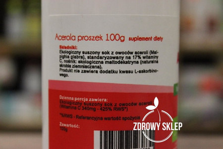 MyVita ACEROLA Bio naturalna witamina C proszek 100g