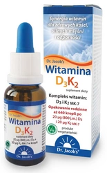Dr. Jacob's Witamina D3+K2 MK-7 800jm krople 20ml