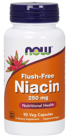 NOW Foods Niacin niacyna witamina B3 bez zarumienień 250mg 90 vege kapsułek