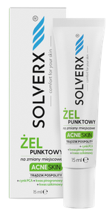 SOLVERX ACNE SKIN Żel punktowy trądzik 15ml