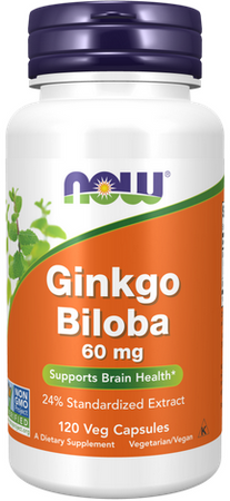 Now Foods Ginkgo Biloba 60mg 120 vege kapsułek