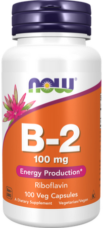 NOW Foods witamina B2 100mg 100 vege kapsułek