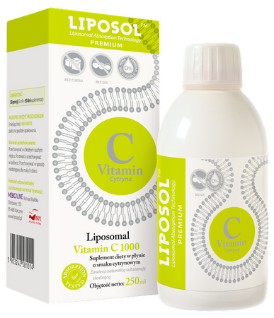 Liposol Liposomalna Witamina C 1000 buforowana smak cytrynowy 250ml
