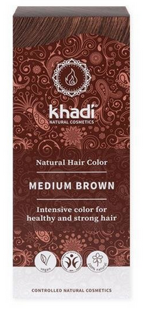 KHADI  Henna do włosów ziołowa Średni Brąz 100g