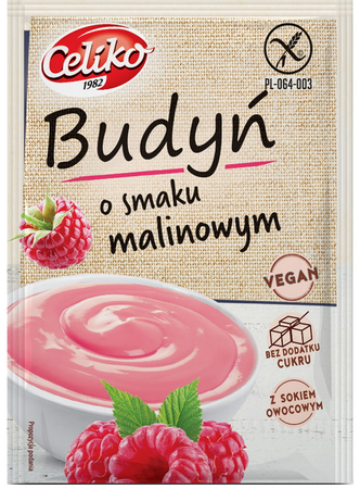 Celiko Budyń o smaku malinowym 40g