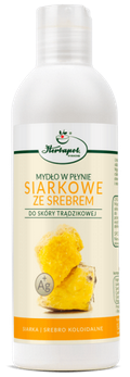 HERBAPOL KRAKÓW Mydło w płynie siarkowe ze srebrem 250ml
