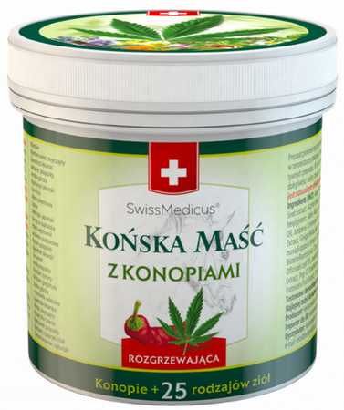 SwissMedicus Końska maść z konopiami rozgrzewająca 250ml