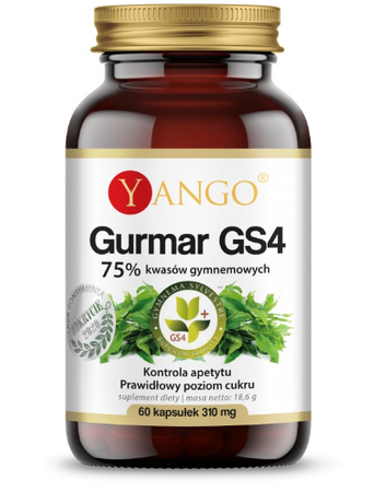 YANGO Gurmar GS4 75% kwasów gymnemowych 310mg 60 kapsułek