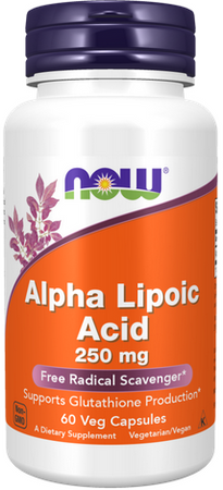 NOW Foods Alpha Lipoic Acid kwas alfa liponowy 250mg 60 vege kapsułek