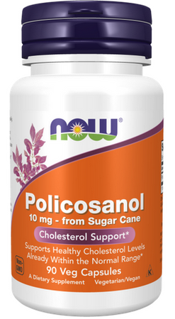 NOW FOODS Policosanol z trzciny cukrowej 10mg 90 kapsułek 