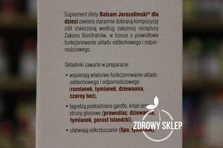 Boni Fratres Pharmaceutical BALSAM JEROZOLIMSKI dla dzieci 200ml