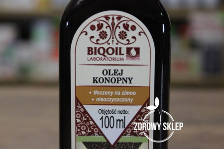BIOOIL Olej Konopny tłoczony na zimno nieoczyszczony 100ml