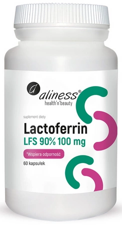 aliness Lactoferrin laktoferyna LFS 90p 100mg 60 kapsułek