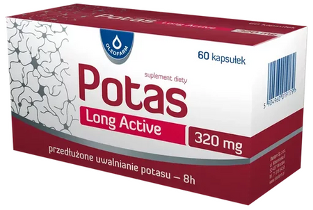 OLEOFARM Potas Long Active 60 kapsułek