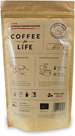 KAWA 100% ARABICA ZIARNISTA PAPUA BIO 200 g - ALE EKO CAFE