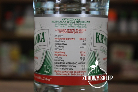 Woda KRYNICZANKA gazowana niskonasycona PET 500ml