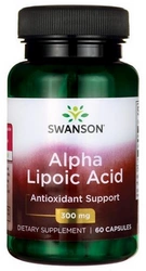 Swanson ALA kwas Alfa Liponowy 300mg 60 kapsułek antyoksydant