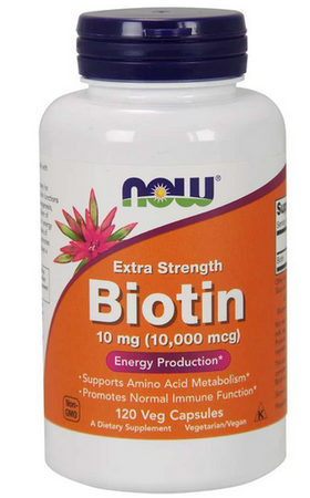 NOW Foods Biotin Energy Production 10mg 120 kapsułek