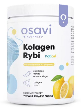 Osavi Kolagen Rybi z dorsza typ I cytryna 360g