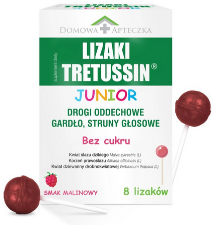 Domowa Apteczka Lizaki Tretussin Junior 8 lizaków