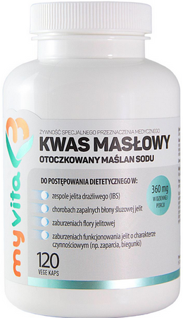 MyVita Kwas masłowy 360mg 120 kapsułek 