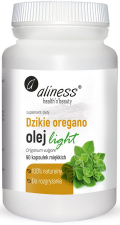 aliness Dzikie oregano light naturalny 90 kapsułek miękkich