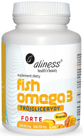 aliness Fish Omega 3 Forte Trójglicerydy 500/250mg 60 kapsułek