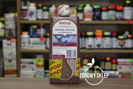 BIOOIL Olej Lniany tłoczony na zimno nieoczyszczony BUDWIG 500ml + Siemię 200g