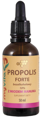 MyVita Propolis Forte z miodem Manuka bezalk 10proc 50ml