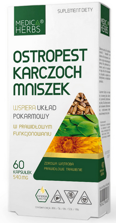 Medica Herbs Ostropest Karczoch Mniszek 60 kapsułek