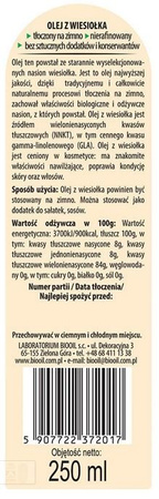 BIOOIL Olej z wiesiołka tłoczony na zimno 250ml
