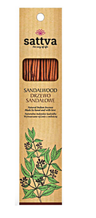 Sattva Ayurveda Naturalne indyjskie kadzidełka drzewo sandałowe 15 szt. 30g